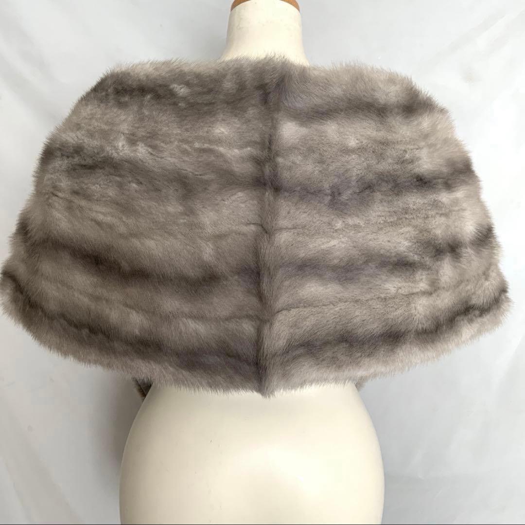 MITSUKOSHI サファイアミンクショール グレー