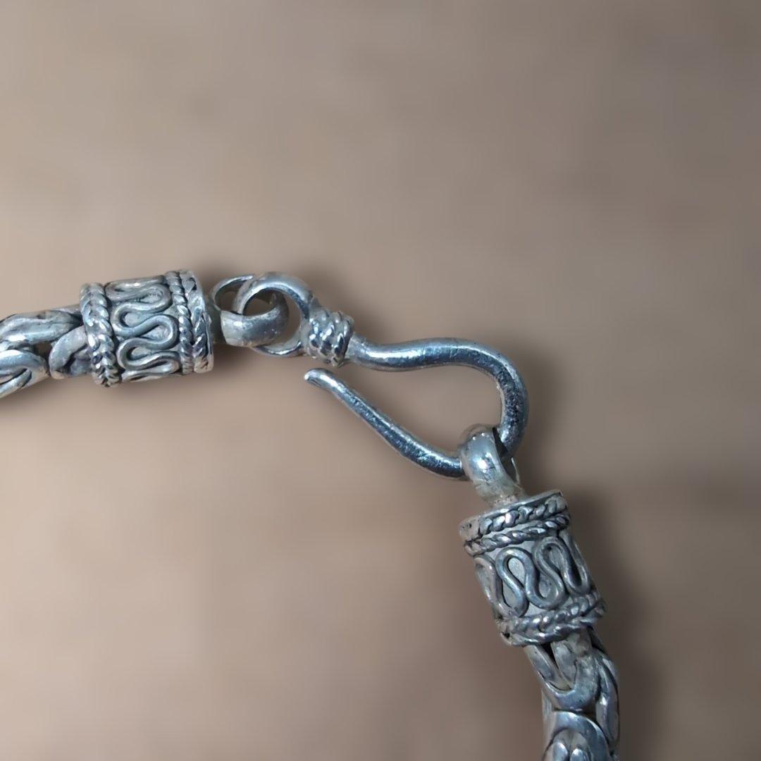 シルバー925 ビザンチンチェーン ブレスレット バリ島 ハンドメイド