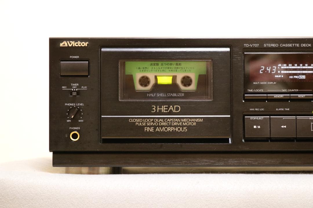 Victor TD-V707⑥カセットデッキ動作品 Cassette Deck TD-V707