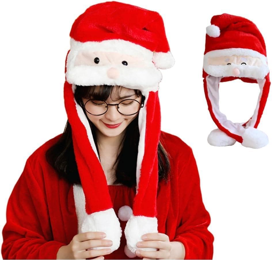 クリスマス仮装 コスプレ 帽子 鼻が動く おもしろい サンタ 帽子