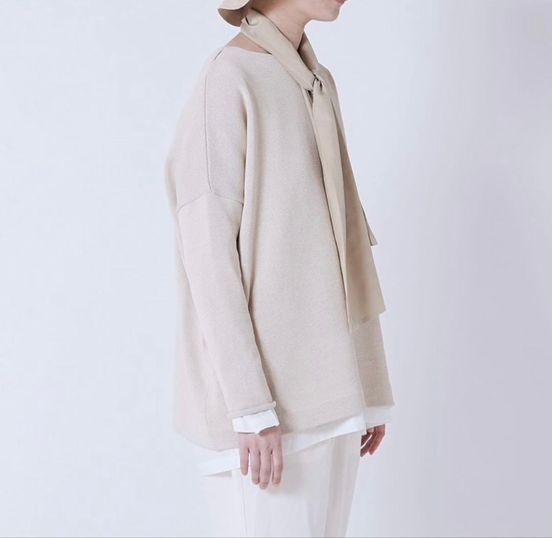 トップス Yoli | Cotton long knit 25SS Yoli | Cotton long knit - White/Beige 25SS | wr