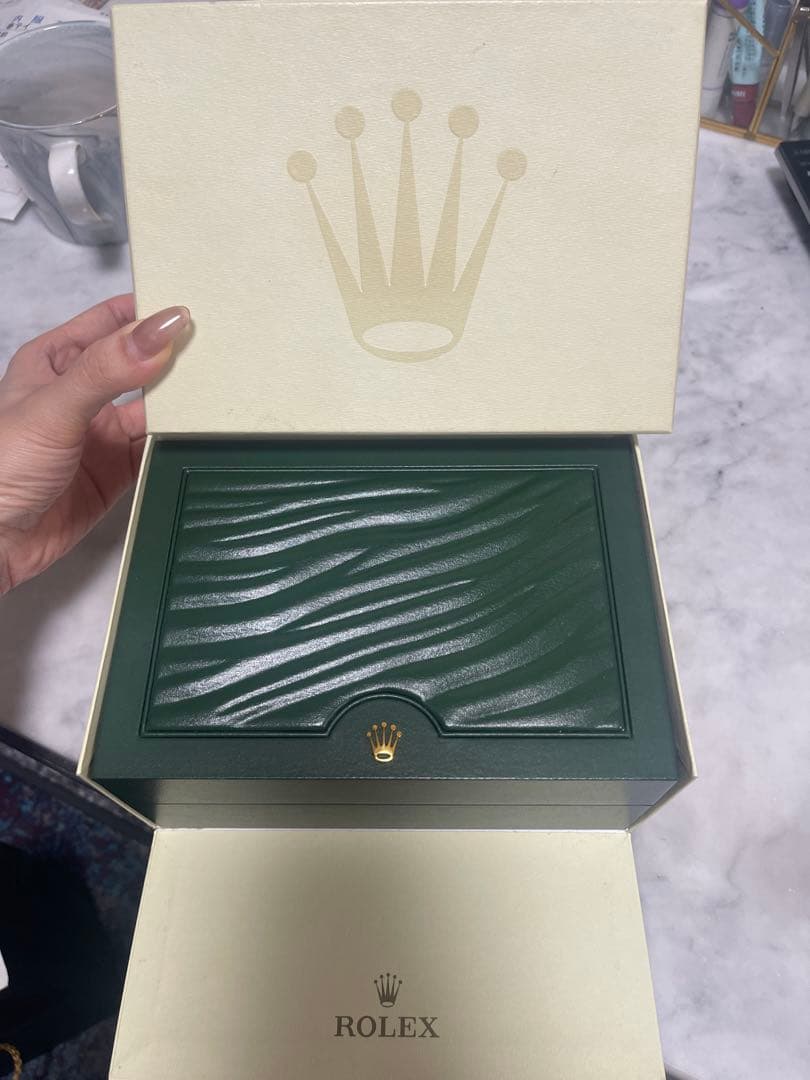 ROLEX グリーンレザーケース