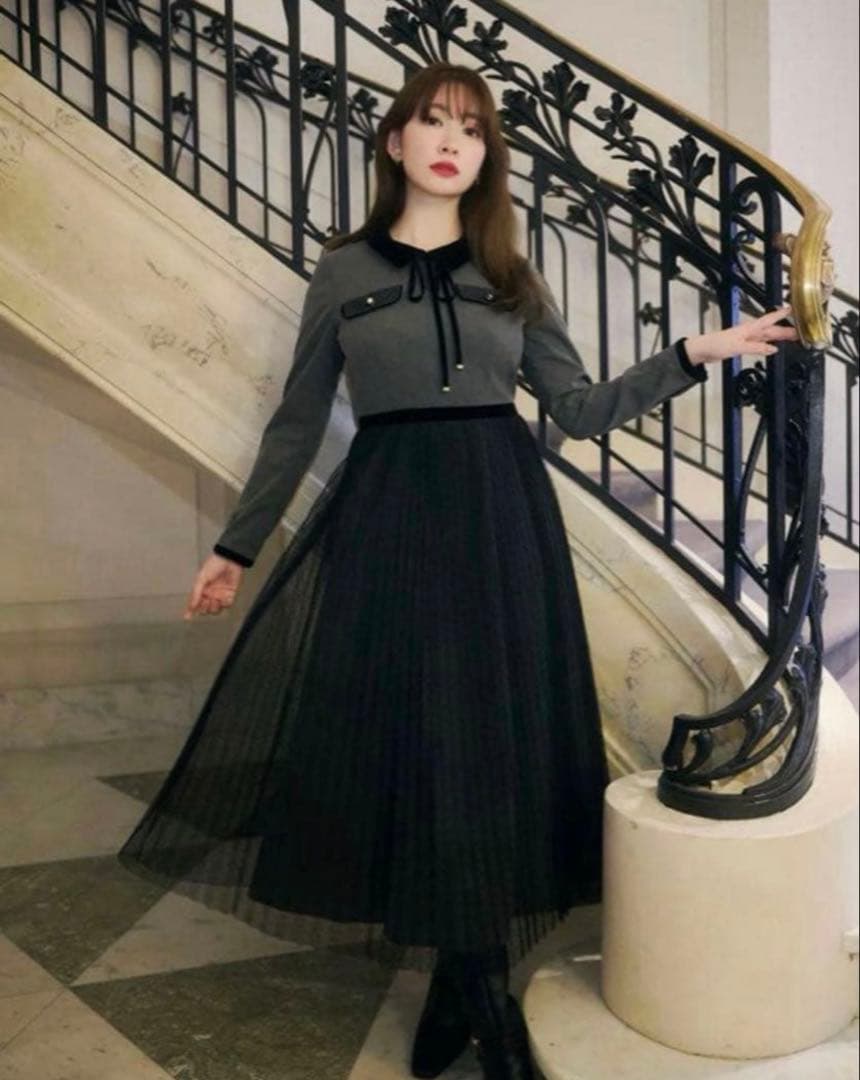 【最終値下げ】Garnier Pleated Dress ワンピース Her lip to（ハーリップトゥー）の「Garnier Pleated Dress