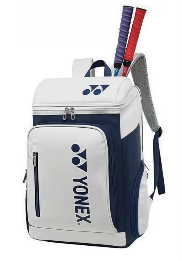 YONEX バドミントンバックパック ホワイト/ネイビー YONEX数量限定バッグ入荷しました‼️ ◎BAG2542RYラケットバッグ6
