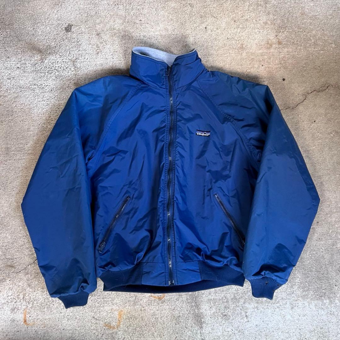 80s patagonia USA製 シェルドシンチラジャケット ネイビー patagonia - 80s パタゴニア シェルドシンチラジャケット ネイビー usa