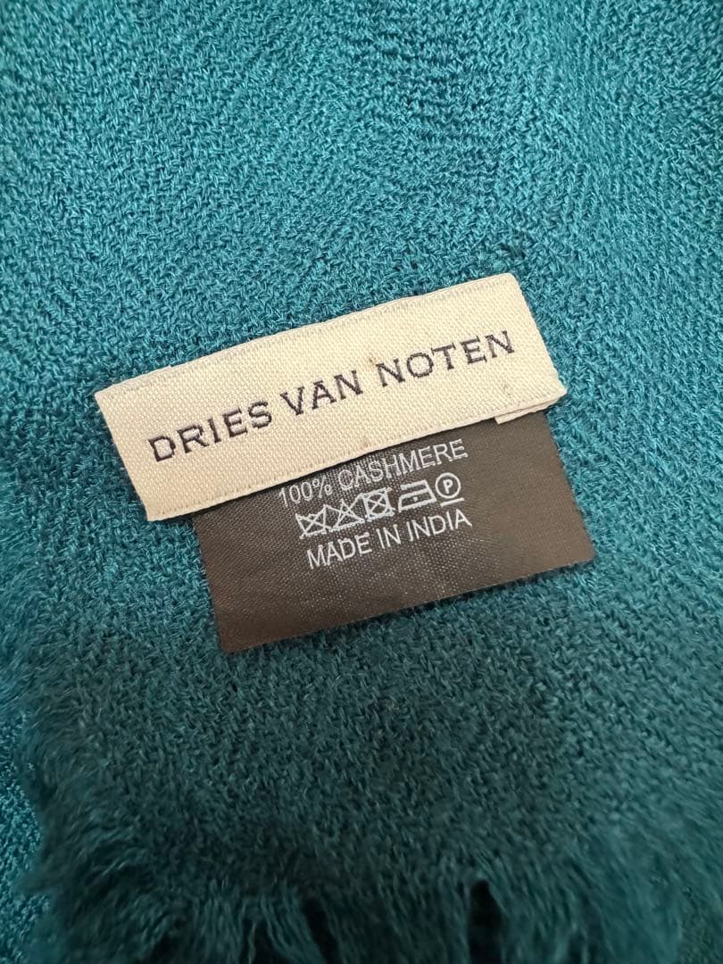 DRIES VAN NOTEN ダークグリーン カシミヤ ストール マフラー - メルカリ