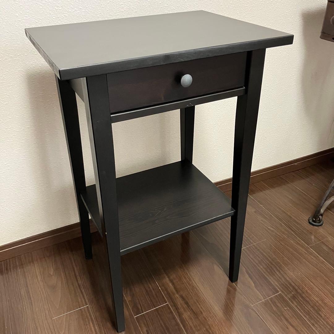 IKEA HEMNES ヘムネス サイドテーブル 黒 - メルカリ