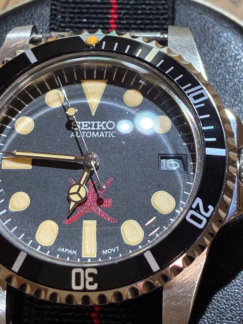 nh35自動巻搭載 39.5mmアンティークドーム型レンズアルミ製ブラックベゼル goody-online_lv1-flc1fbk