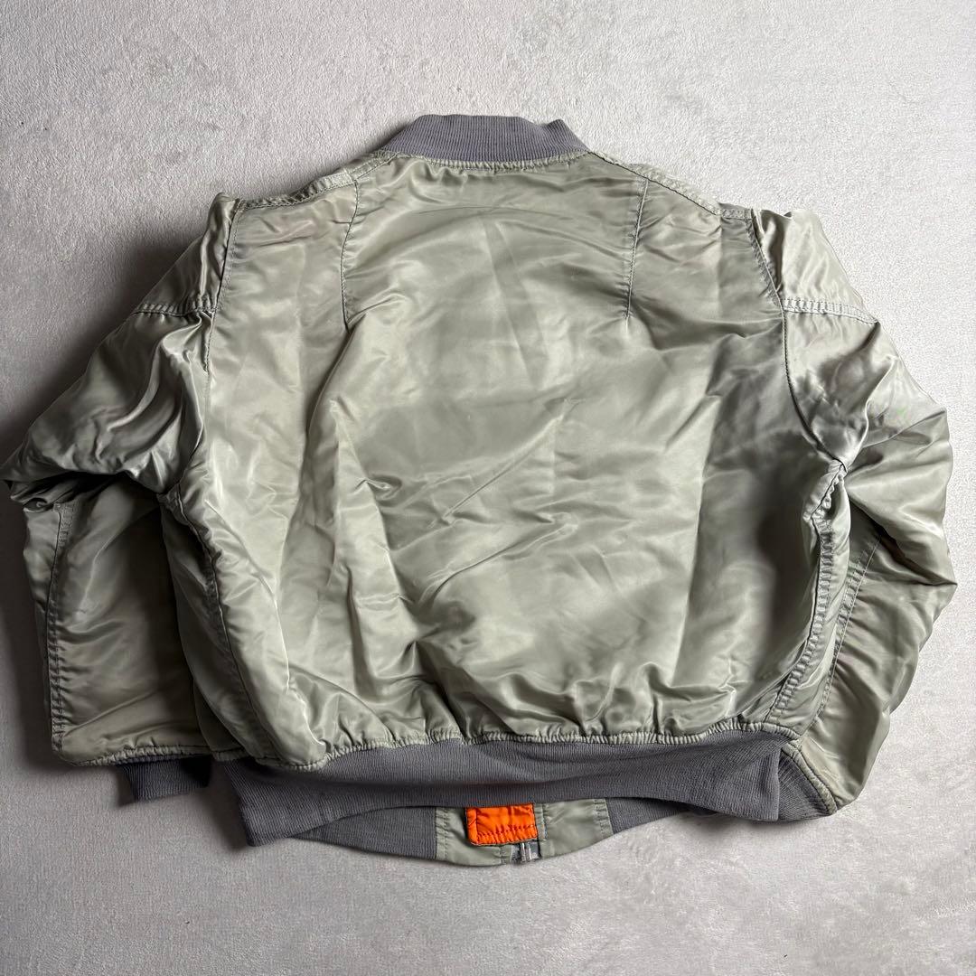 90s USA製 ALPHA MA-1 ボンバージャケット シルバー LARGE - メルカリ