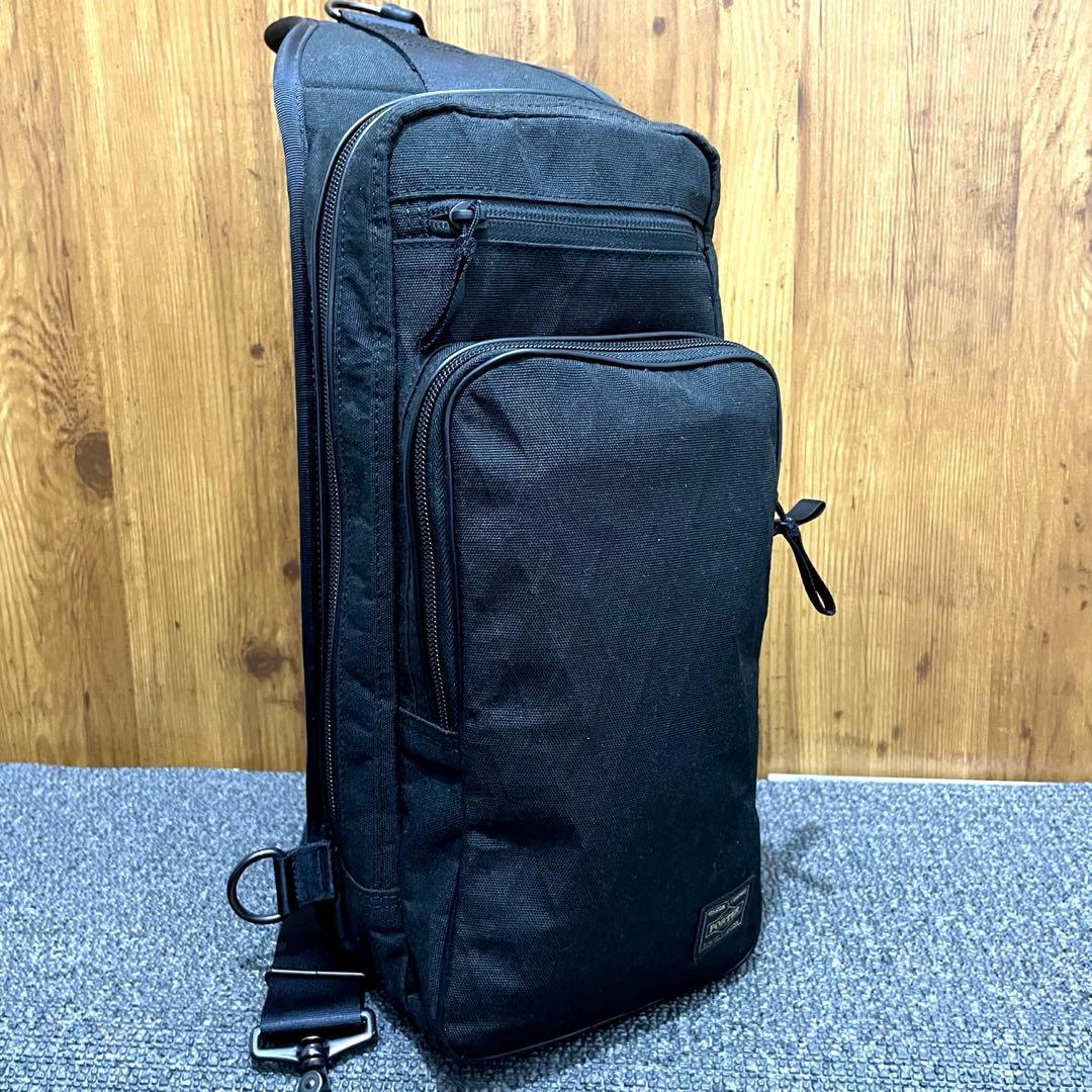 ラッコ様 極美品✨ PORTER ハイブリッド スリング ボディバッグ ス ポーター フリースタイル スリングバッグ ダブルジップ 707-15165
