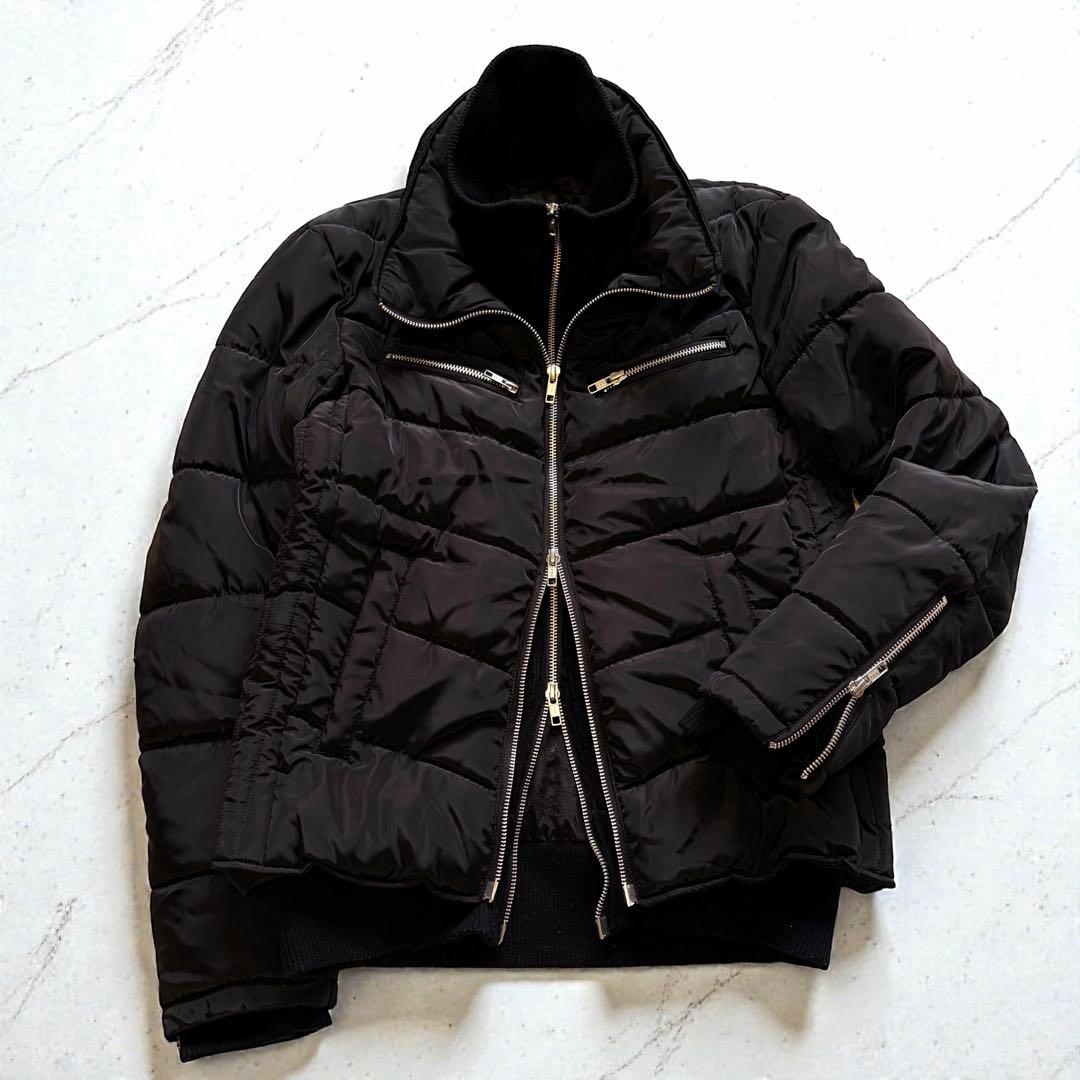 ライダース ジャケット 黒 短丈 ブルゾン MA1 y2k マーダーライセンス ma1 ma-1 ショート丈ナイロン/合皮中綿MA-1「UNISEX」 メンズ