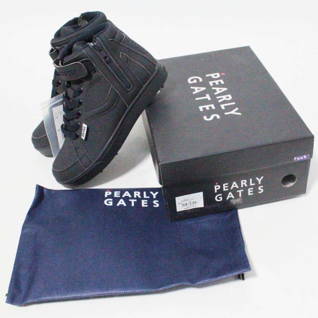 新品箱付 パーリーゲイツ ミドルカットソフトスパイクゴルフシューズ 23.5cm