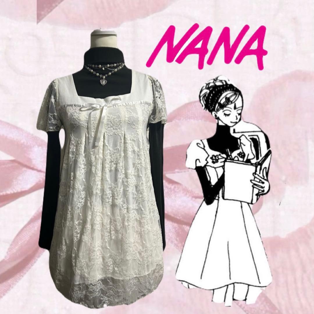 ♡NANAハチ風トップス♡平成 y2k 姫 ガーリー フェアリーグランジ