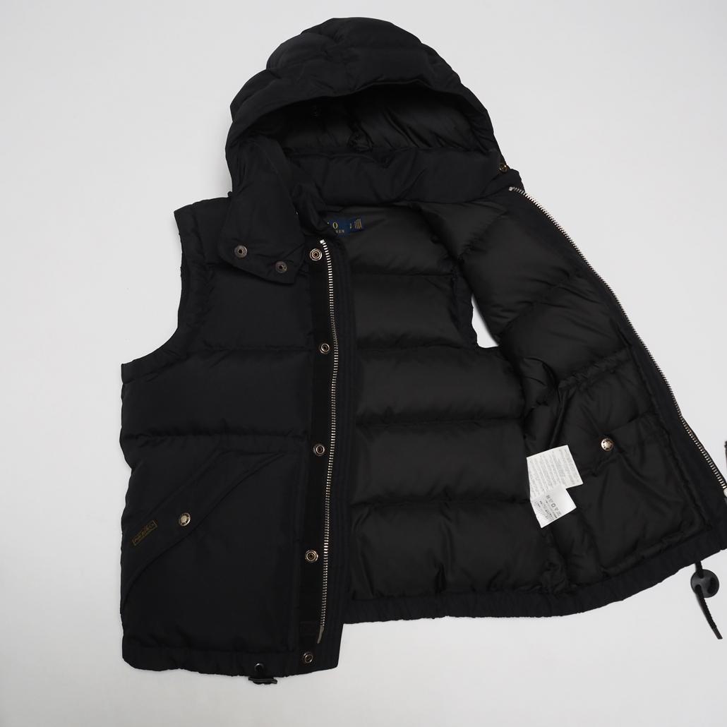 POLO RALPH LAUREN ポニー刺繍 2WAY肉厚ダウンベスト 黒S - メルカリ