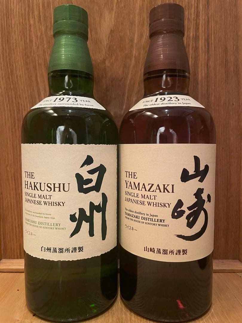 白州NV700ml 山崎NV700ml 楽天市場】サントリー 山崎 シングルモルト NV ・ 白州 NV（700ml×2