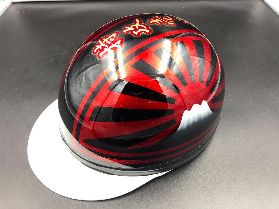 コルク半　カスタム　富士日章　三つボタン　黒赤　ラメ　特攻　高級クリヤ送料無料 コルク半 カスタム 富士日章 三つボタン 赤白 文字あり セット 高級