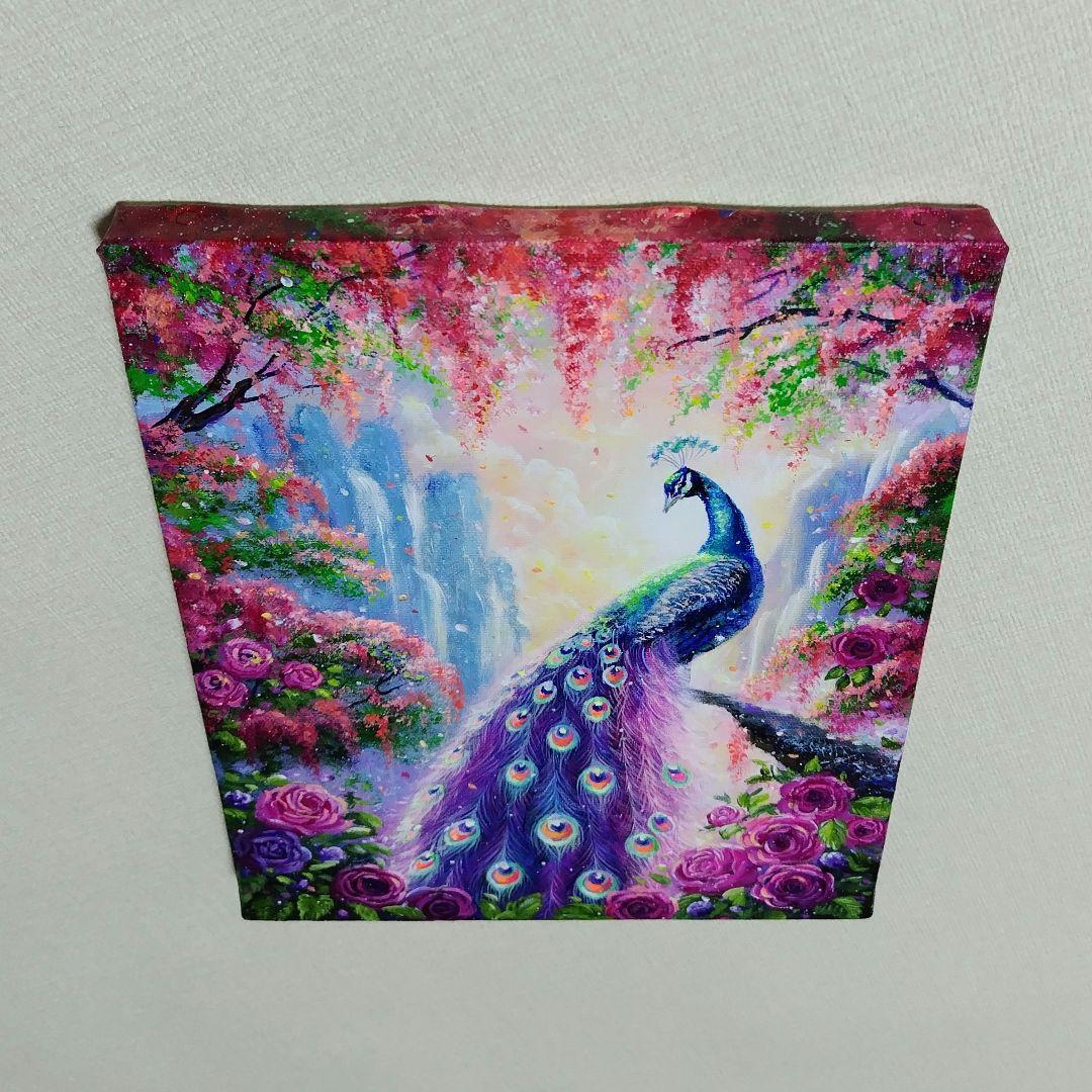 琥*ん様 【クジャク】アクリル画 F3 風景画 絵画 - メルカリ