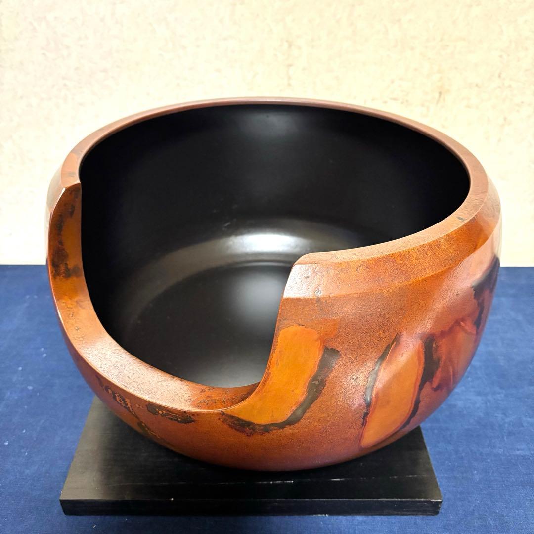 人間国宝敬典/焼色面取風炉/茶釜/風炉/電熱器/電熱器/敷板/底瓦/香入