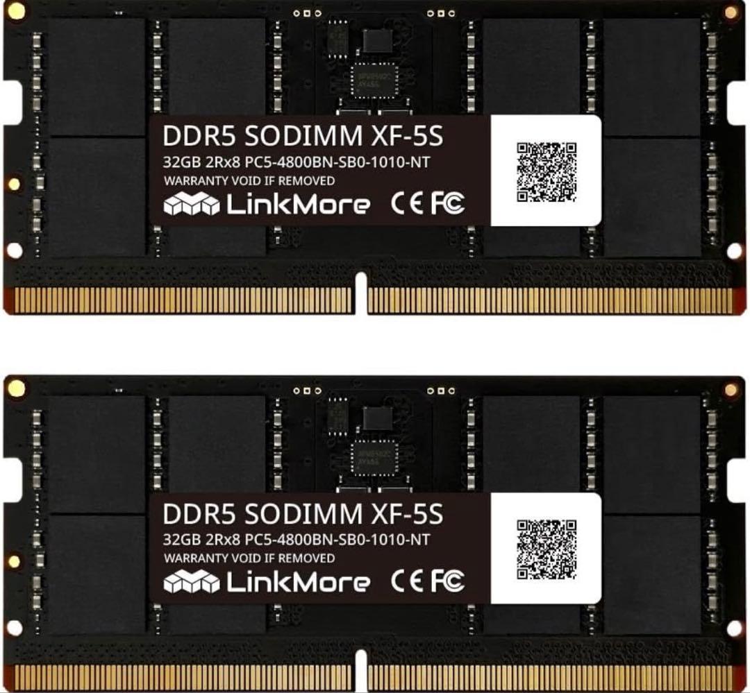 LinkMore DDR5 4800 32GB*2(64GB) ノートPC用 Silicon Power（シリコンパワー） DDR5 64GB(32GB×2) ノートパソコン用