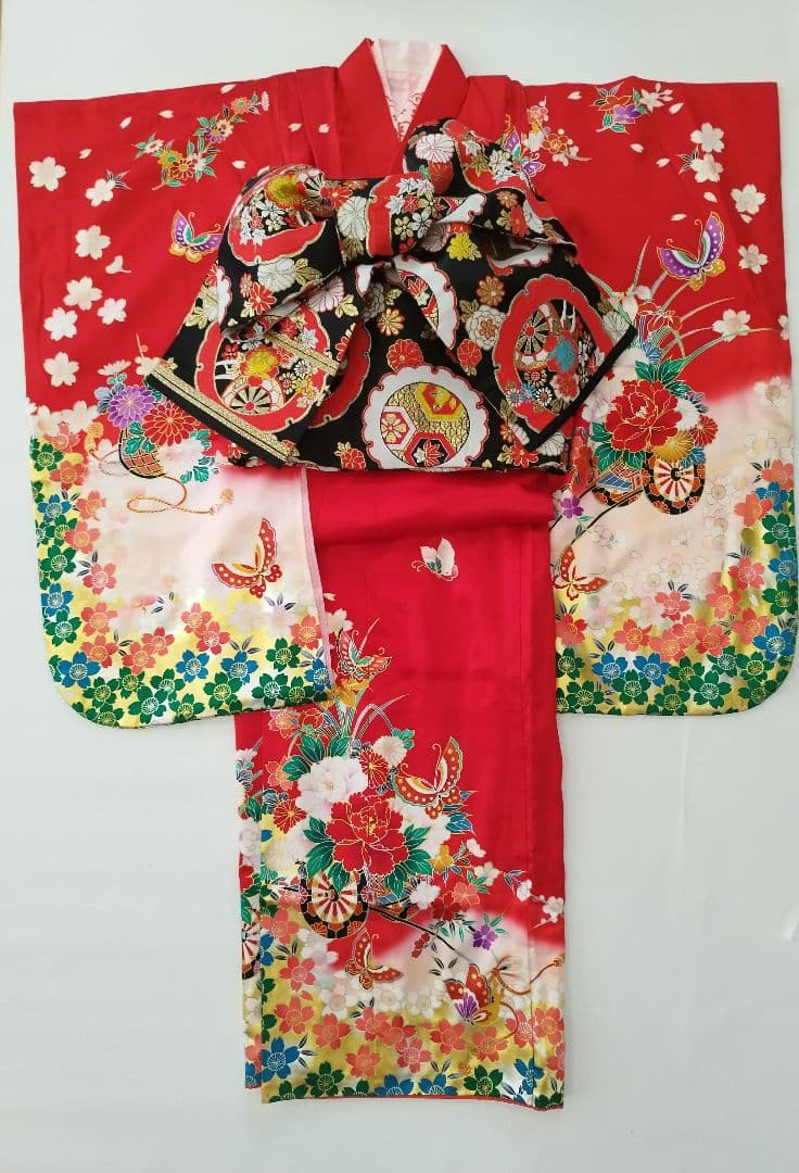 桜柄 7歳着物 七五三祝い着【美品・正絹】つくり帯セット 000000018983-03.jpg?size=l&w=