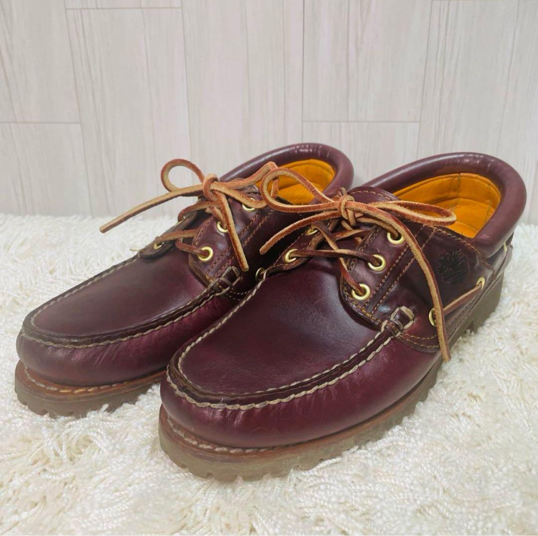 Timberland 3 eyeモカシン バーガンディ26.5cmUK7.5 - メルカリ