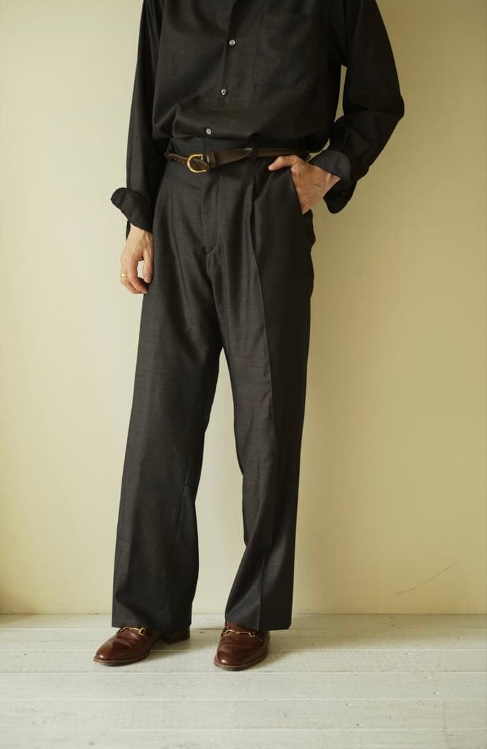 MAATEE&SONS H WOOL 無双TROUSER (BROWN) 1 MAATEE&SONS 