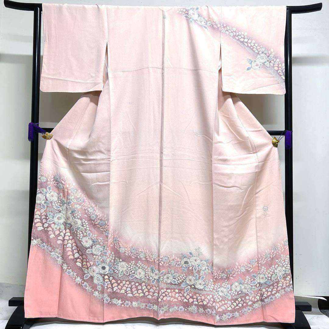 訪問着 桐屋翠山工房 辻ヶ花 楓 絞り 藤の花 着物 046k - メルカリ