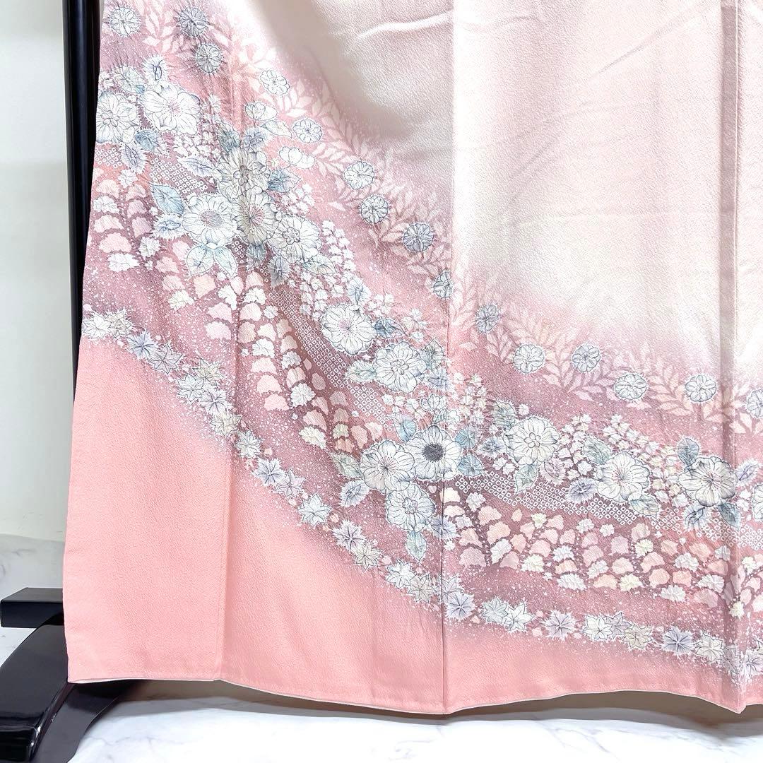 訪問着 桐屋翠山工房 辻ヶ花 楓 絞り 藤の花 着物 046k - メルカリ