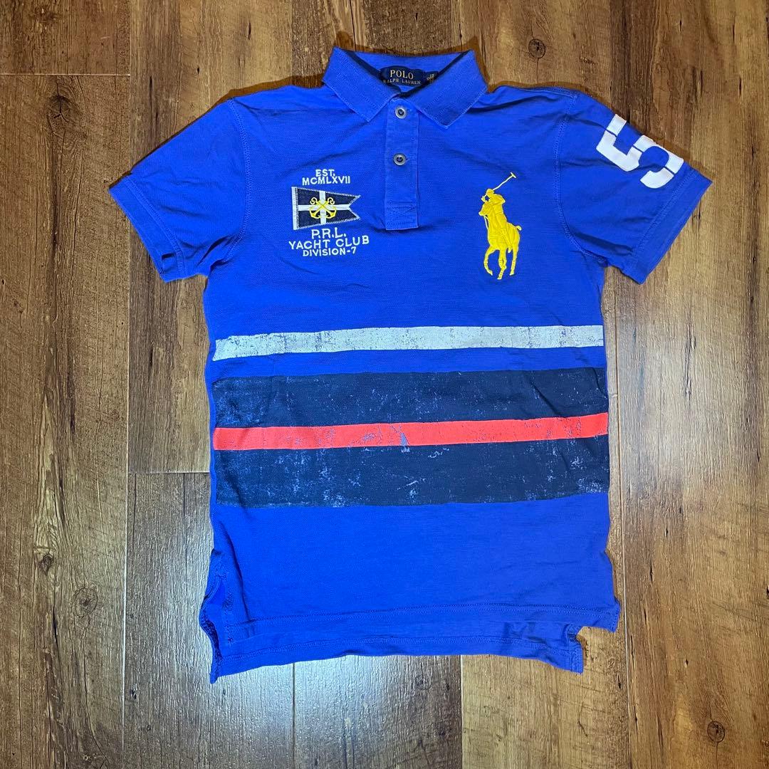 y2k Polo Ralph Lauren 短丈ポロシャツビックポニー ボーダー - メルカリ