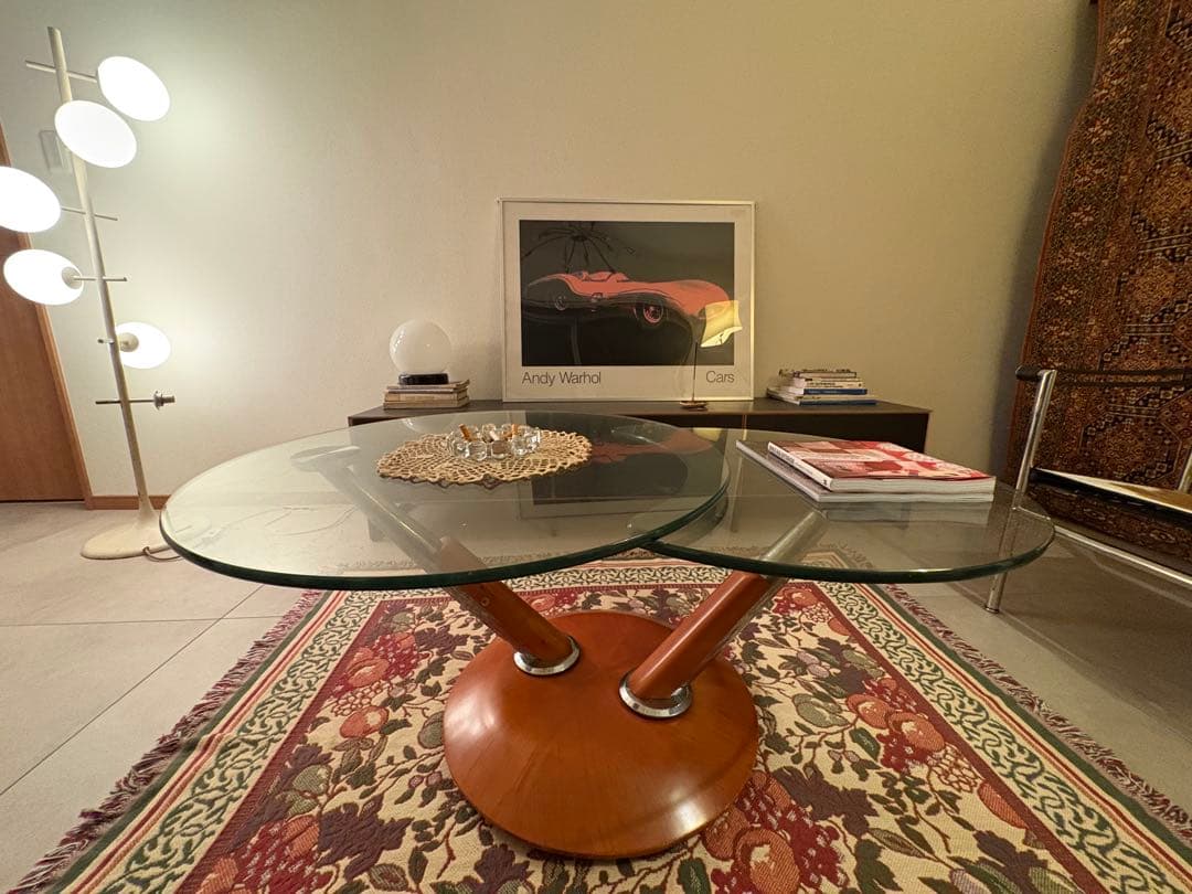 Ronald Schmitt ロナルドシュミット ガラステーブル　もも Ronald Schmitt ロナルドシュミット 可動式ガラステーブル IDC大塚販売