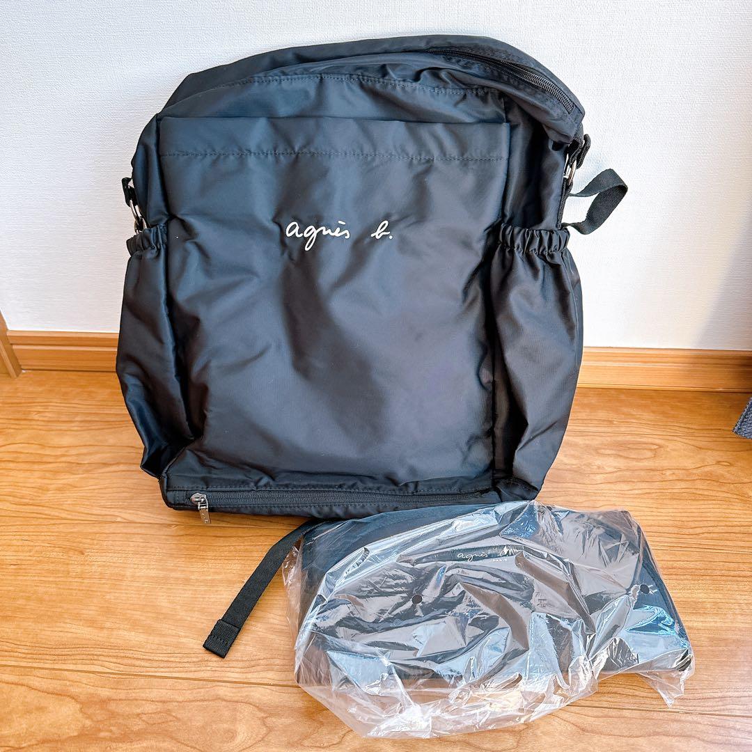 限定値下げ【美品】agnès b. アニエスベー マザーズバッグ ロゴ ペアレンツバッグ マザーズバッグ（マザーズバッグ）｜agnes b