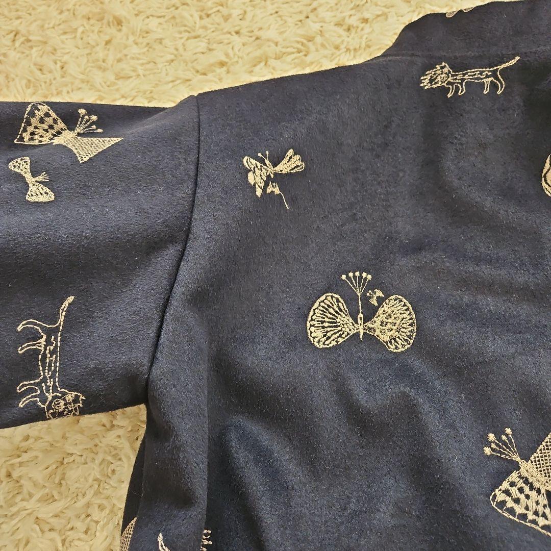 スーパーハッカ フィーユ 保坂優子さん 刺繍 ウール混コート - メルカリ