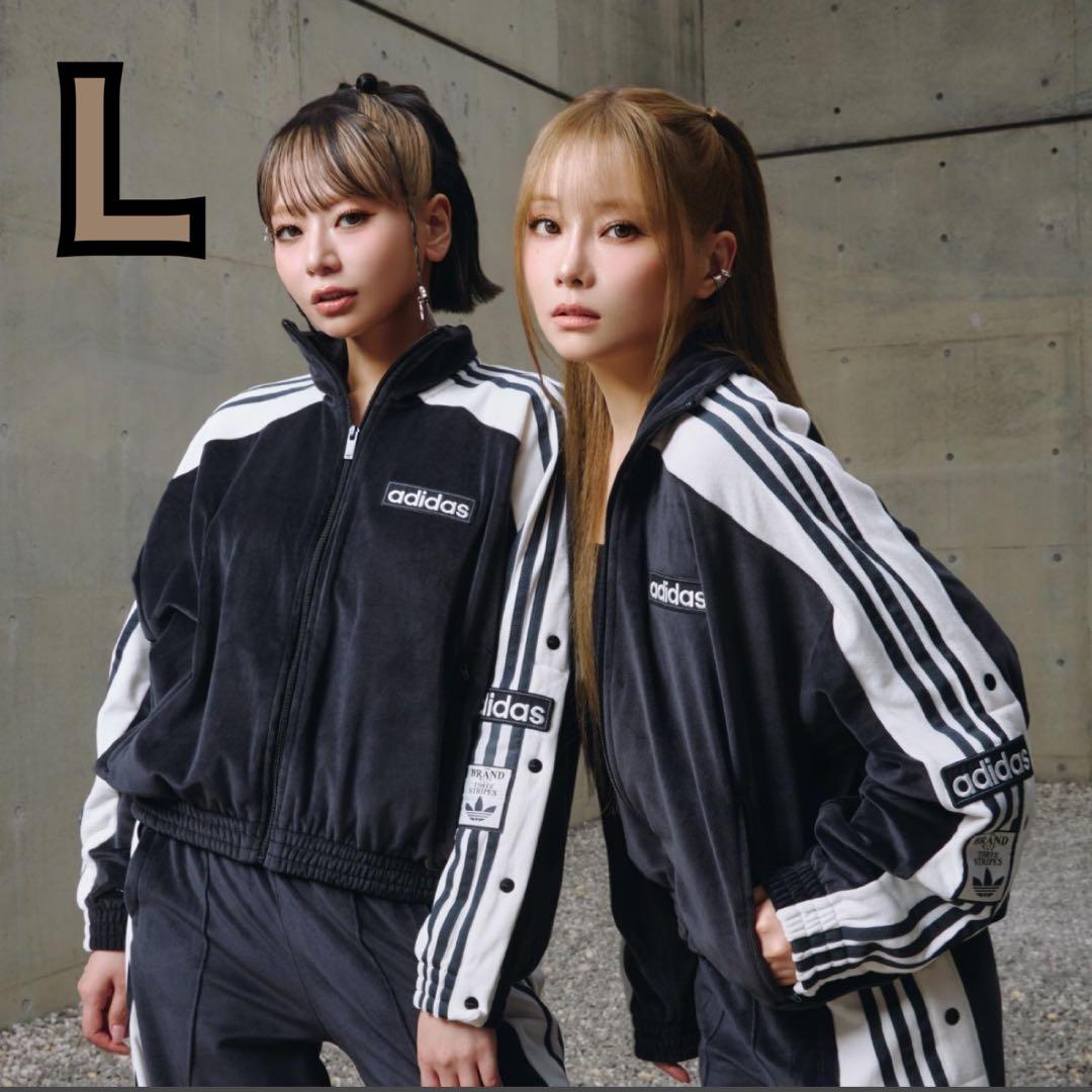 adidas W ADIBREAK VELOUR TT 黒 L レディース 【adidas】 アディダス W ADIBREAK VELOUR TT アウター