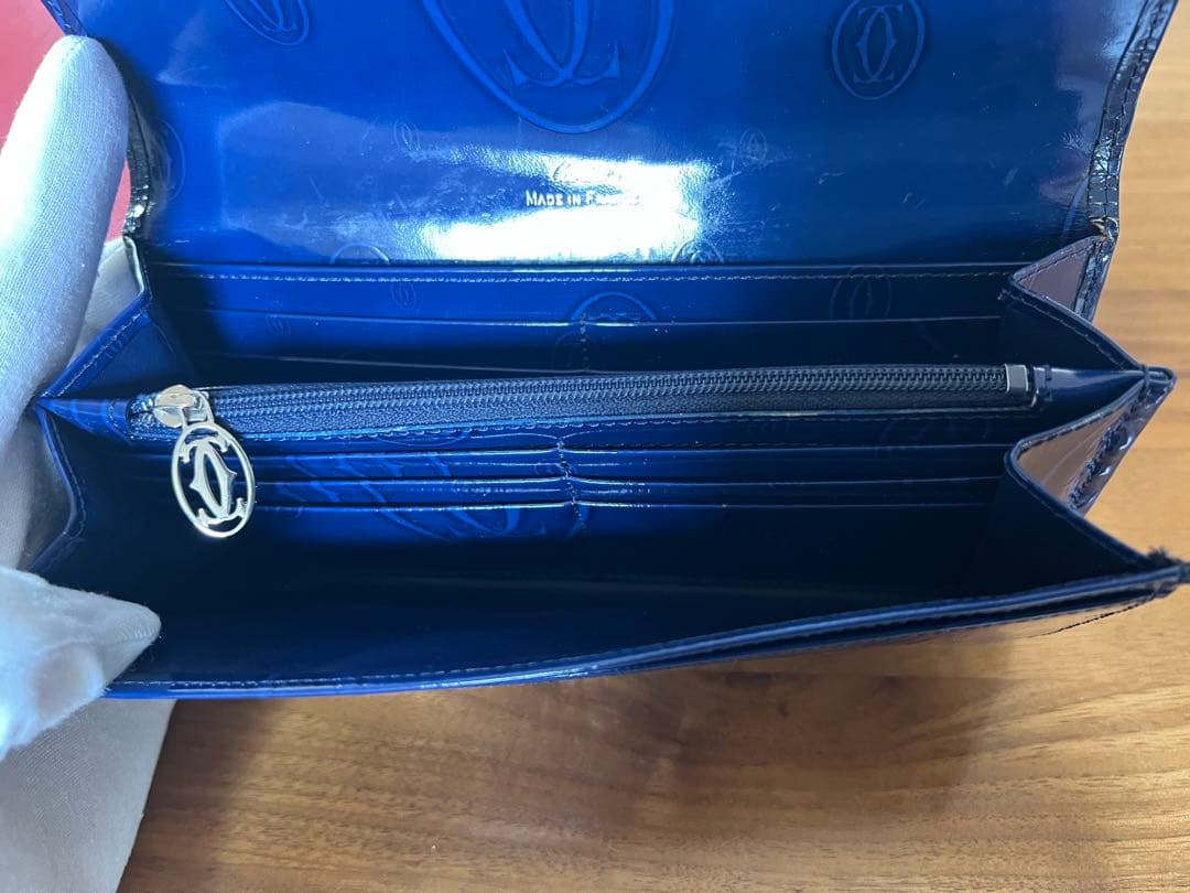 日本限定色 カルティエ ハッピーバースデー 長財布 青 Cartier - メルカリ