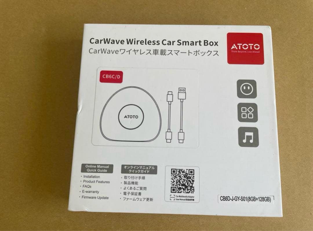 【新品】ATOTO CarWave CB6C/D ワイヤレス車載スマートボックス ATOTO CB6 ワイヤレスアダプター｜8+128GB・AIボイス・GPSトラッキング