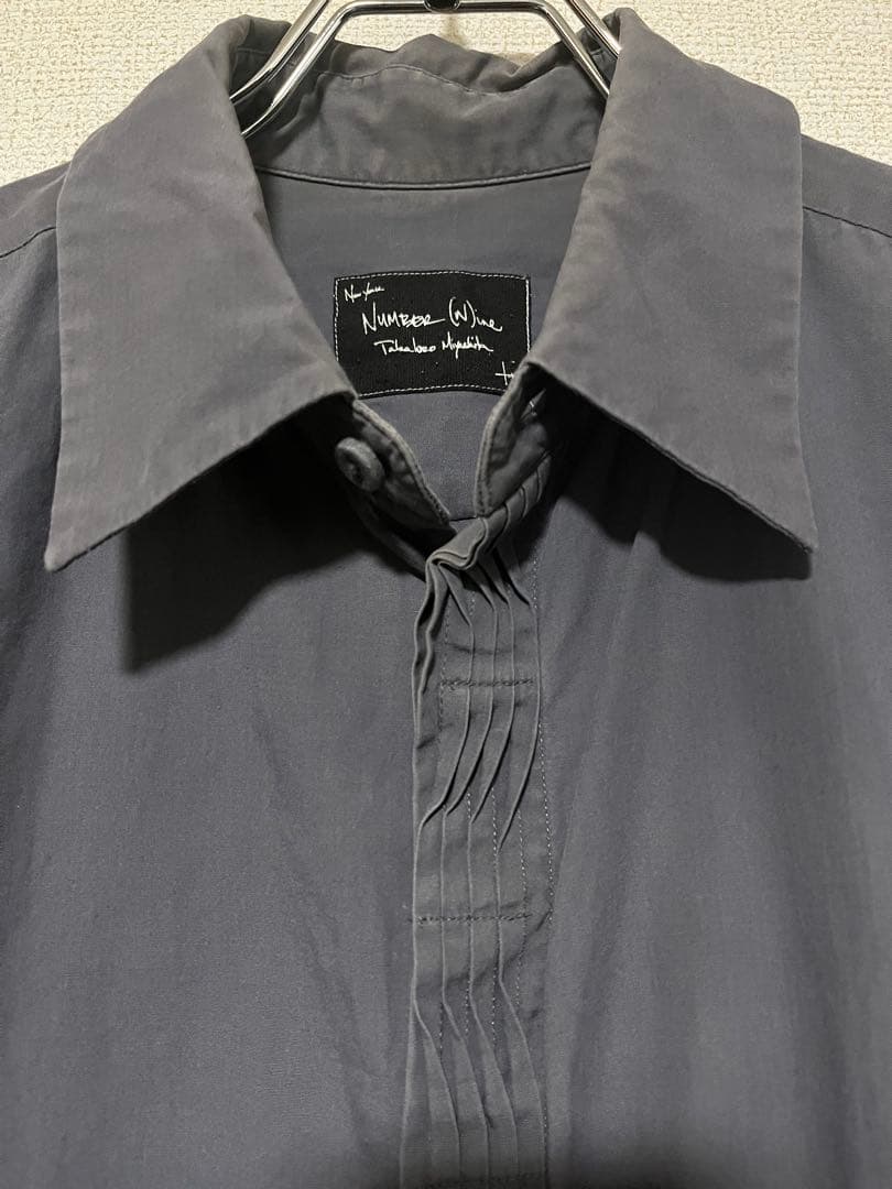 NUMBER (N)INE ナンバーナイン 07AWフリルシャツ 4 グレー - メルカリ