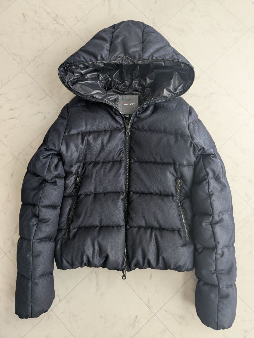 【美品】井川遥着用 デュベティカ カシミヤ ダウンTHIADUE ネイビー 38 極美品 デュベティカ 井川遥着用 カシミヤ ダウンジャケット THIADUE