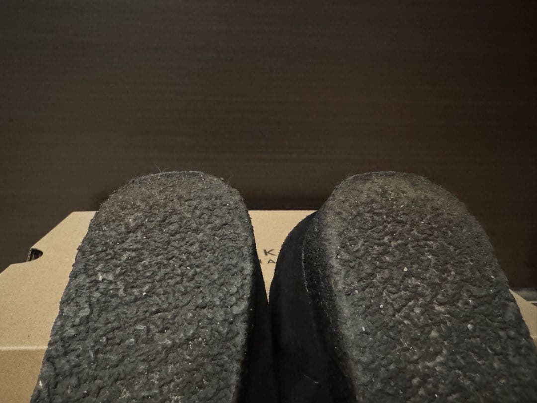 クラークス ワラビー ブラックスエード UK6.5(25.0cm)