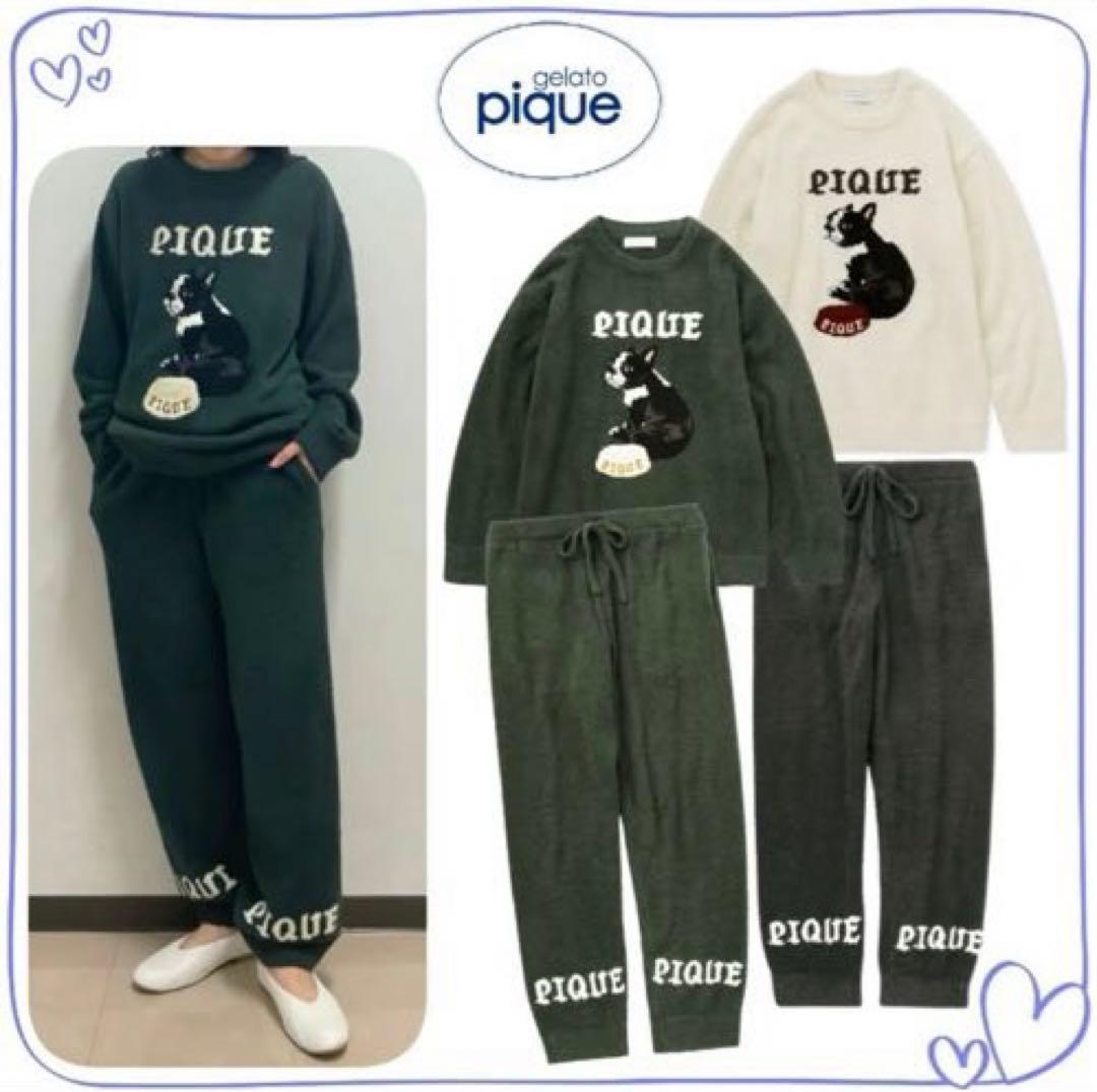 GELATO PIQUE HOMME フレンチブルドッグジャガード セットアップ