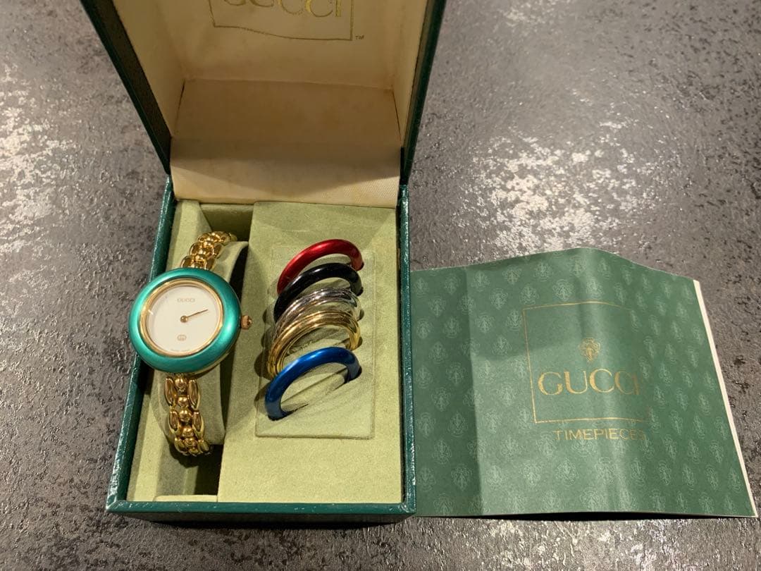 【美品】GUCCI 腕時計　チェンジベゼル ゴールド GUCCI グッチ (Vintage) チェンジベゼル 腕時計 – Trip