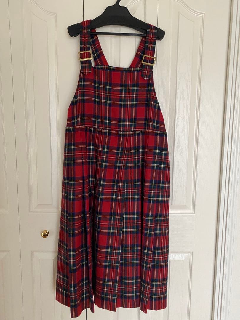 ジェーンマープル タータンチェック ジャンバースカート - メルカリ