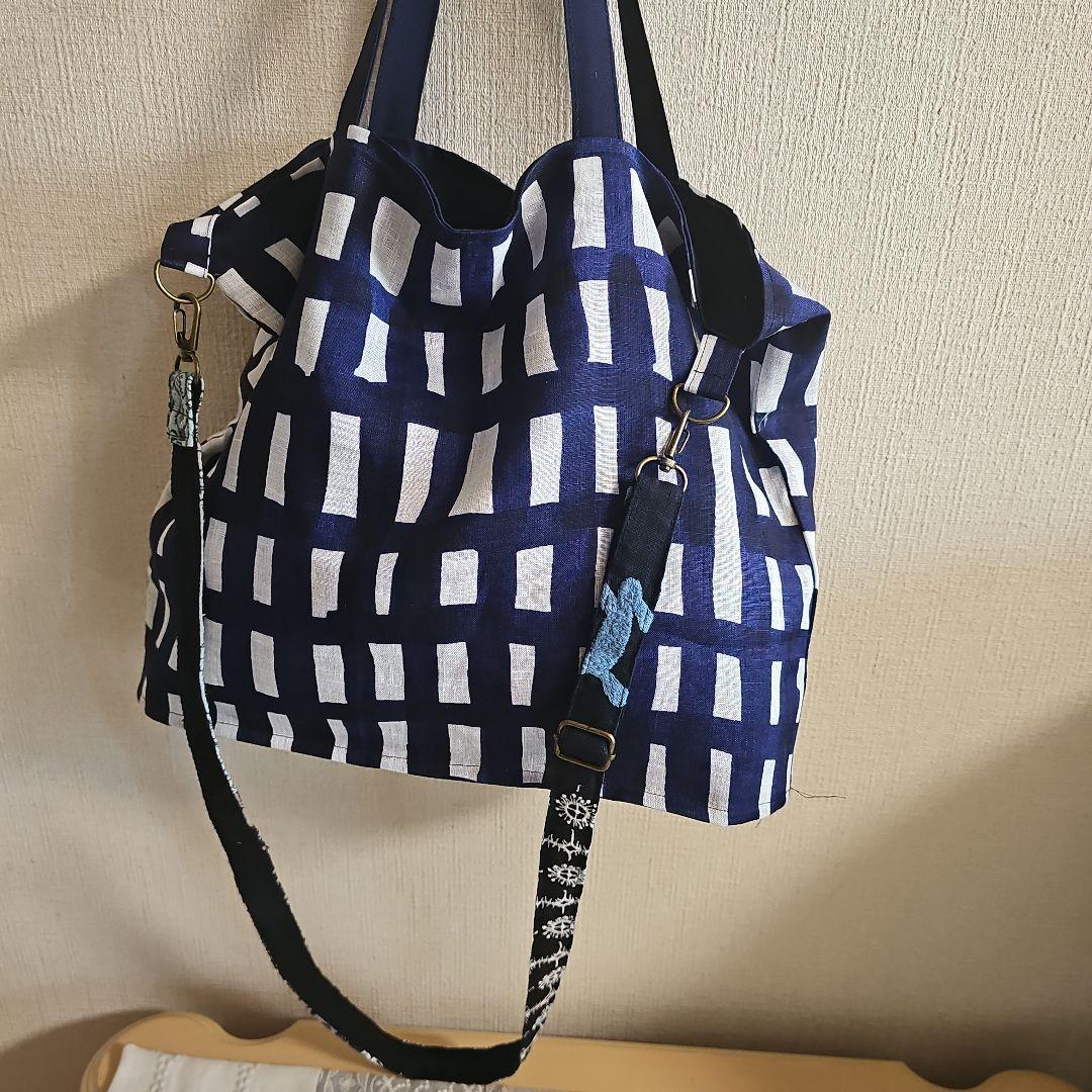 ミナペルホネンハンドメイド2wayトートバッグ - メルカリ