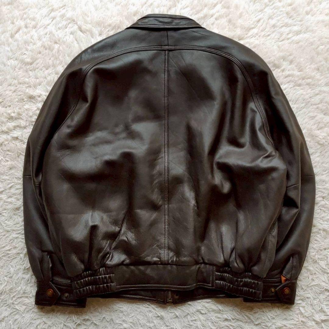 90年代 ヴィンテージ 短丈 本革 羊革 レザーブルゾン ボンバー