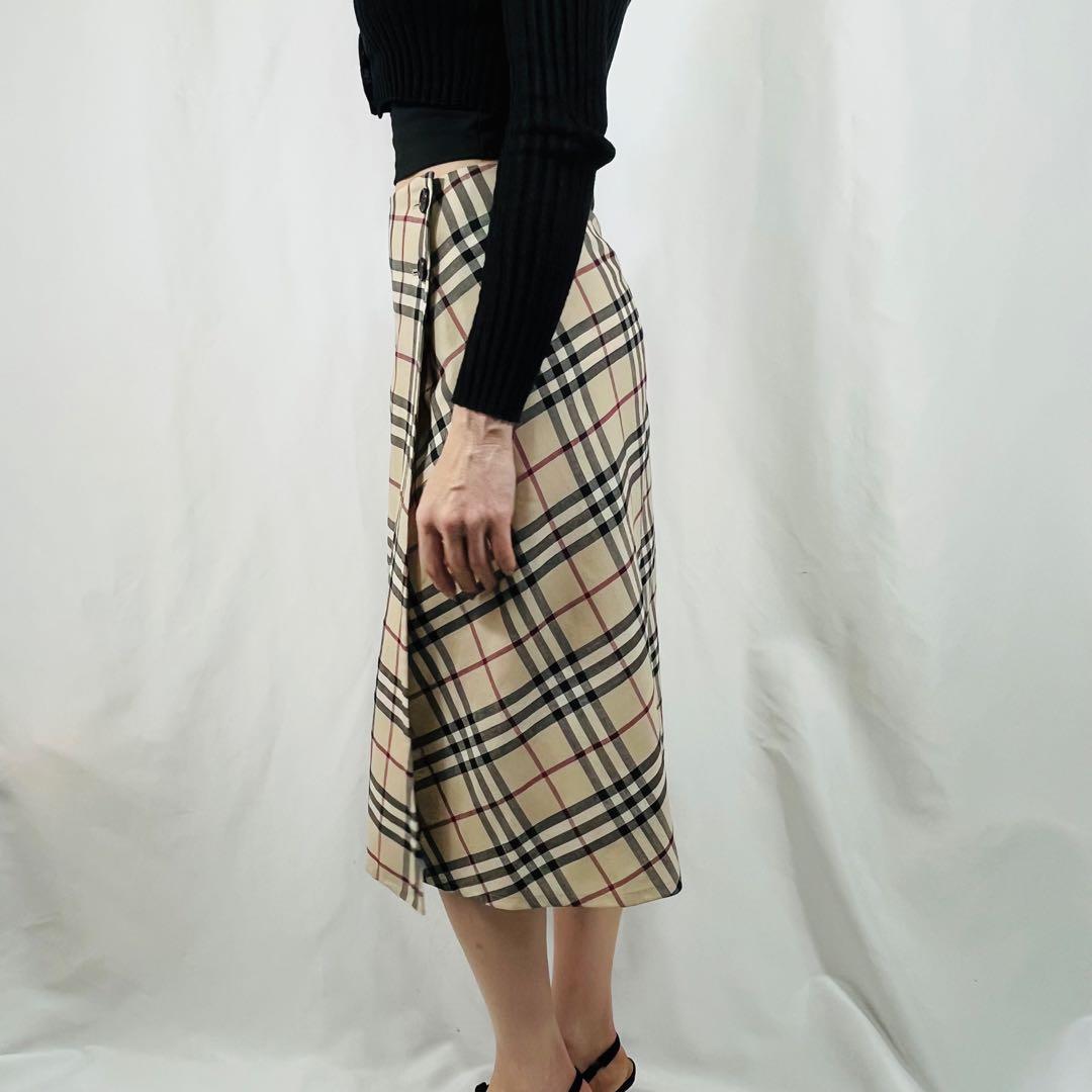 Burberry バーバリー ノバチェック柄 ラップスカート - メルカリ