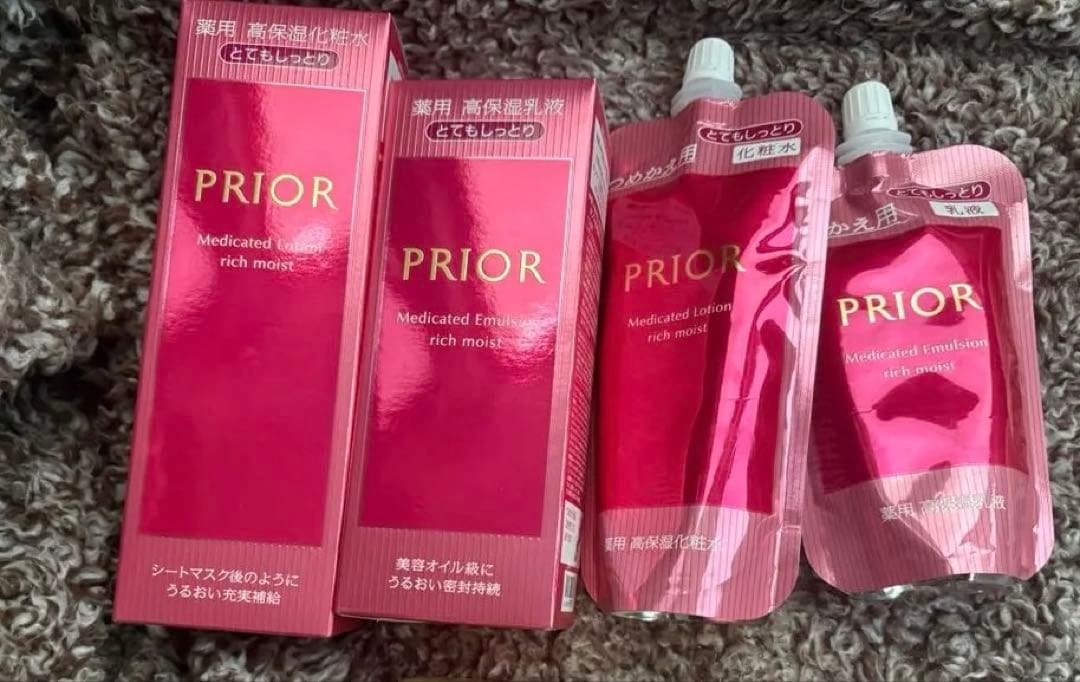 PRIOR プリオール 化粧水、乳液 本体、レフィル合計4点セット PRIOR 【レフィル】資生堂 プリオール 薬用 うるおい美リフトゲル