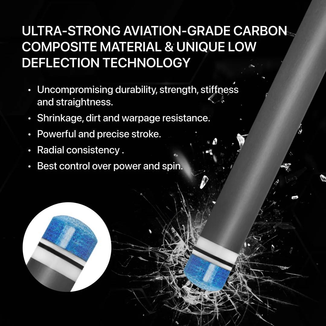 6月下旬入荷【Rhino】10山 12.4mm ビリヤード カーボン シャフト