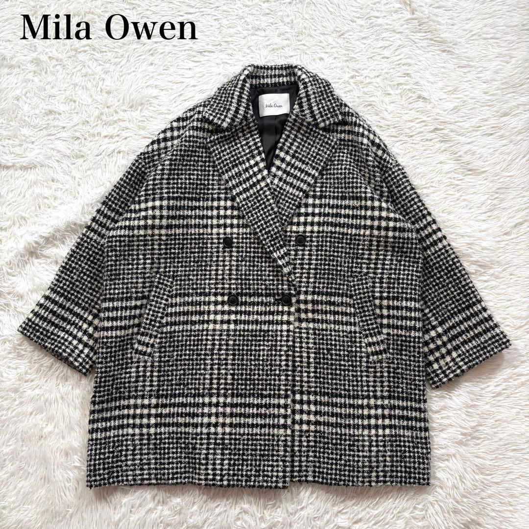 美品✨ミラオーウェン 2024✨ ワイドシルエットダブルブレストコート