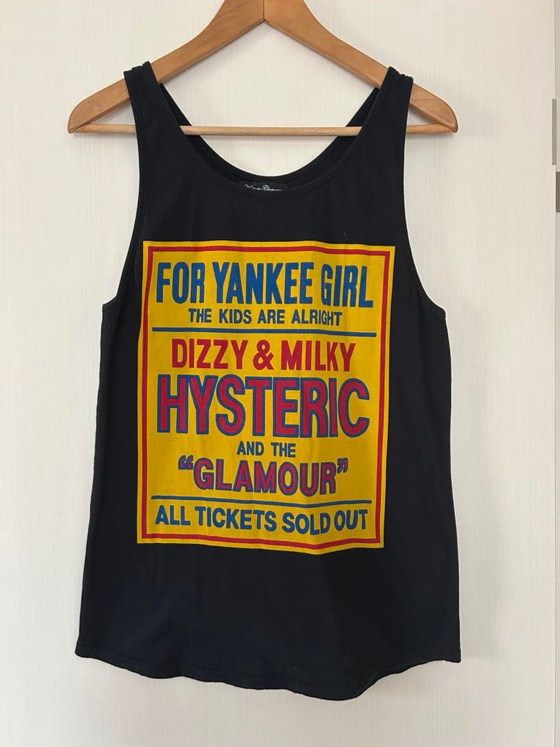 HYSTERIC グラフィックタンクトップ ブラック HYSTERIC GLAMOUR（ヒステリックグラマー）の「THE NUDISTタンクトップ