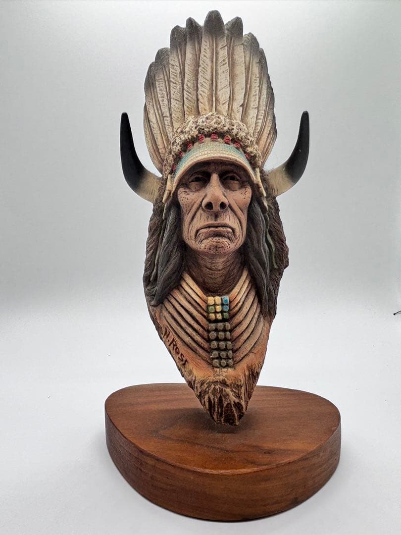 ネイティブアメリカンオーナメント　90年代　中古品　シリアルナンバー有り 80'sアメリカ・カリフォルニア州ブルーライセンスナンバープレート