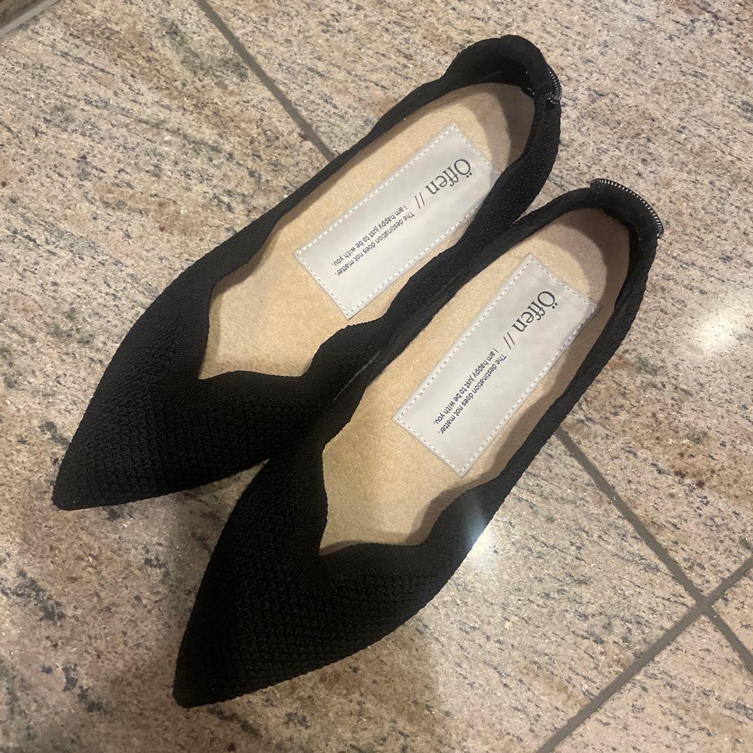 Offen オッフェン ポインテッドトゥ フラットシューズ - メルカリ